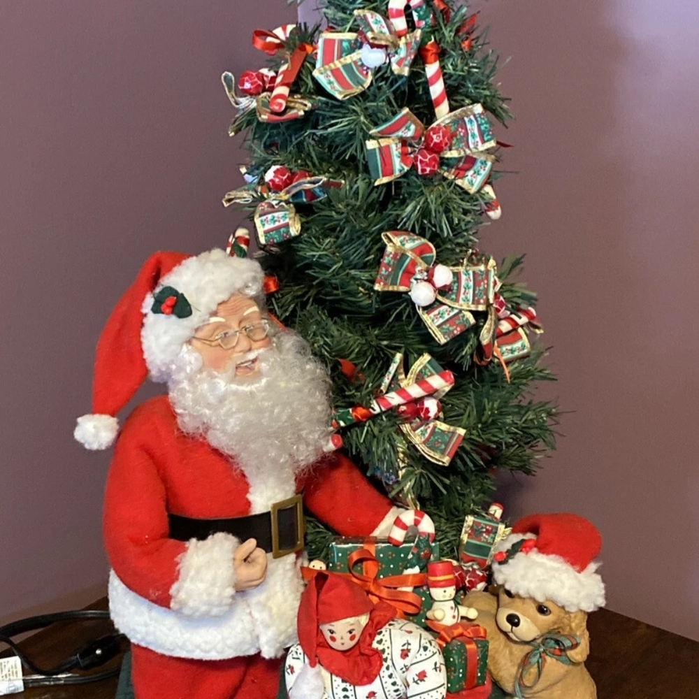 Festive Santa and Tree Holiday Decor